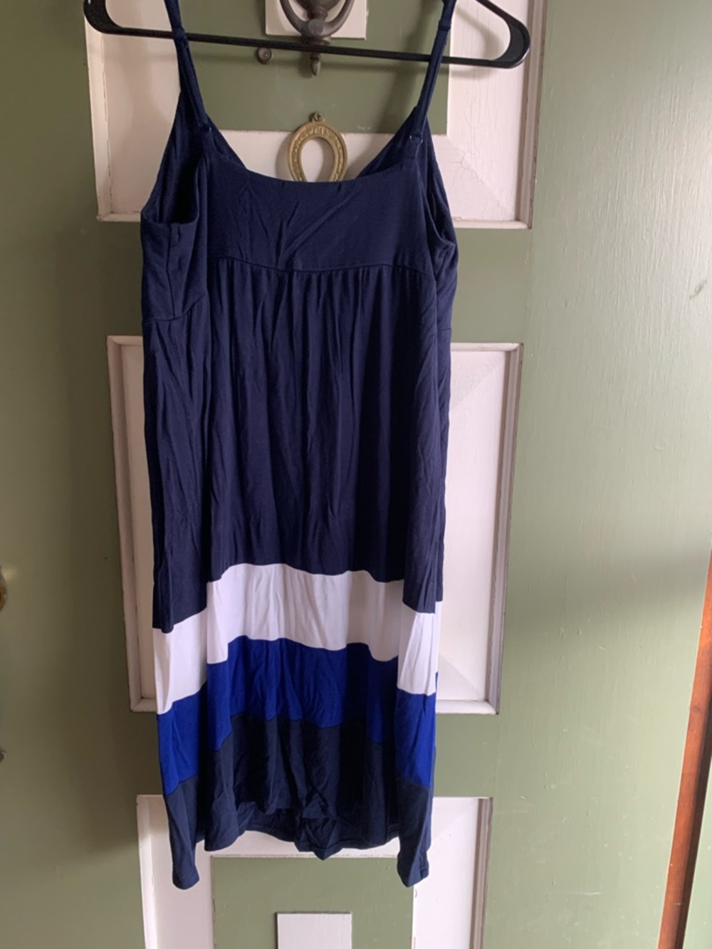 INC International Concepts Navy, White & Royal Blue Colorblock Mini Dress